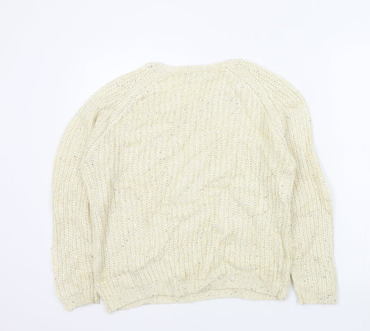 Primark Womens Beige Pullover Jumper Size 10