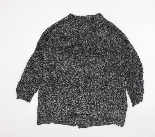 Womens UK Size L Papaya Black Cardigan Jumper