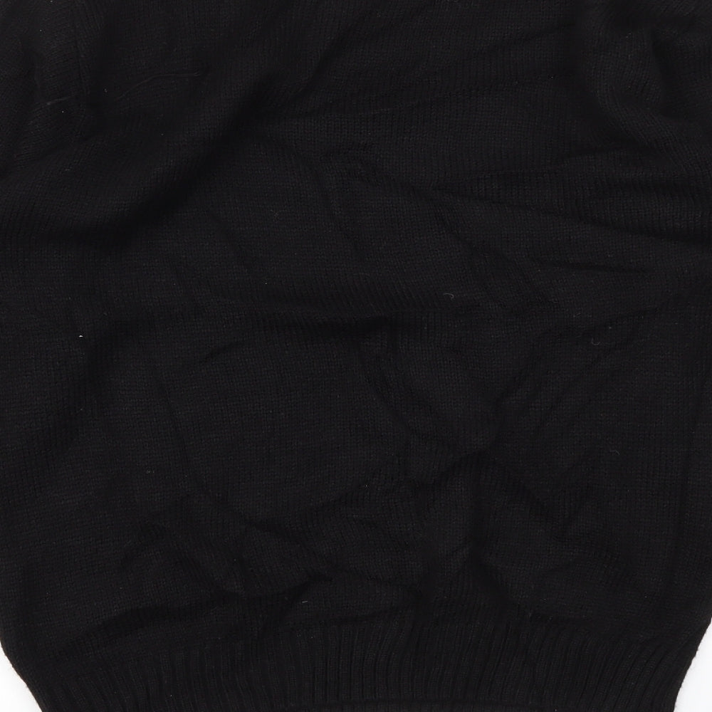 Boohoo Womens Black Pullover Jumper Size L