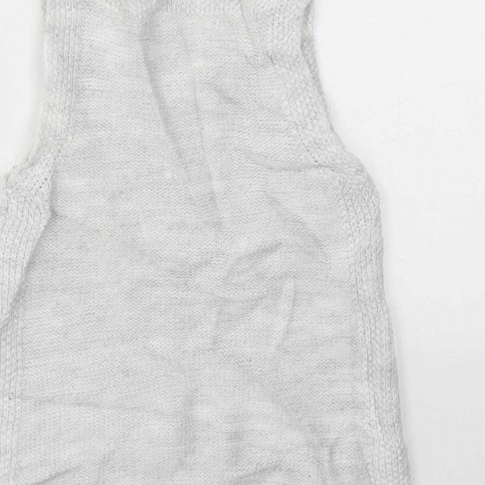 F&F Girls Grey Jumper Dress Size 9-12 Months