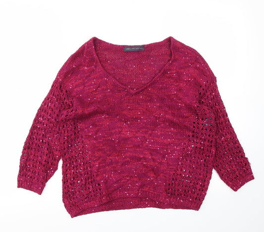 Marks & Spencer Womens Purple Basic T-Shirt Size 8