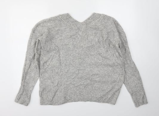 Womens UK Size M NEXT Grey Pullover Jumper