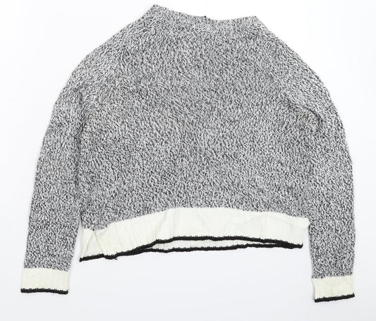 Womens UK Size S Divided Grey Pullover Jumper