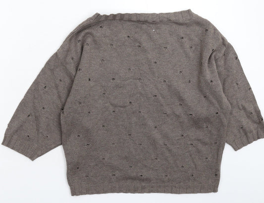 Womens UK Size 12 Studio Grey Pullover Jumper