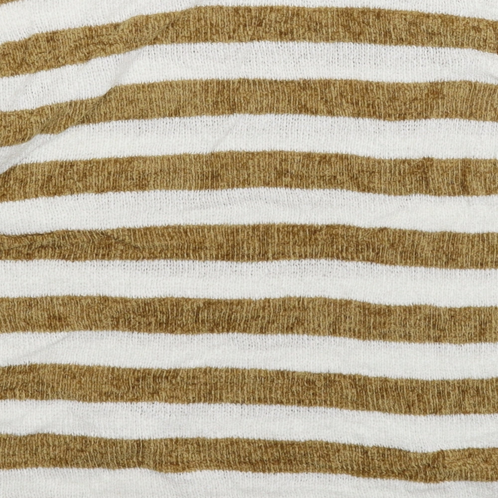 TU Womens Multicoloured Striped Knit Pullover Jumper Size 8