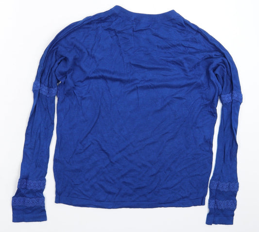 Womens UK Size S Marks and Spencer Blue Pullover Jumper