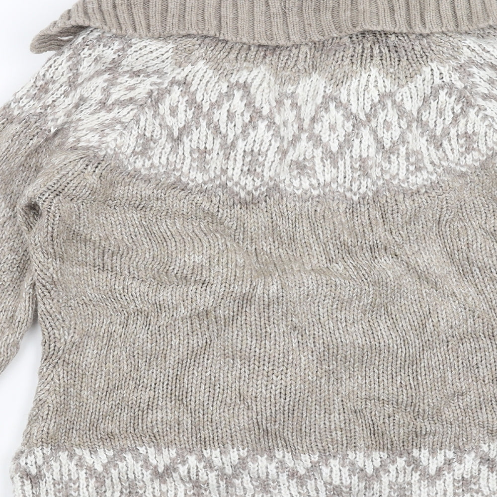 Womens UK Size M Marks and Spencer Beige Cardigan Jumper
