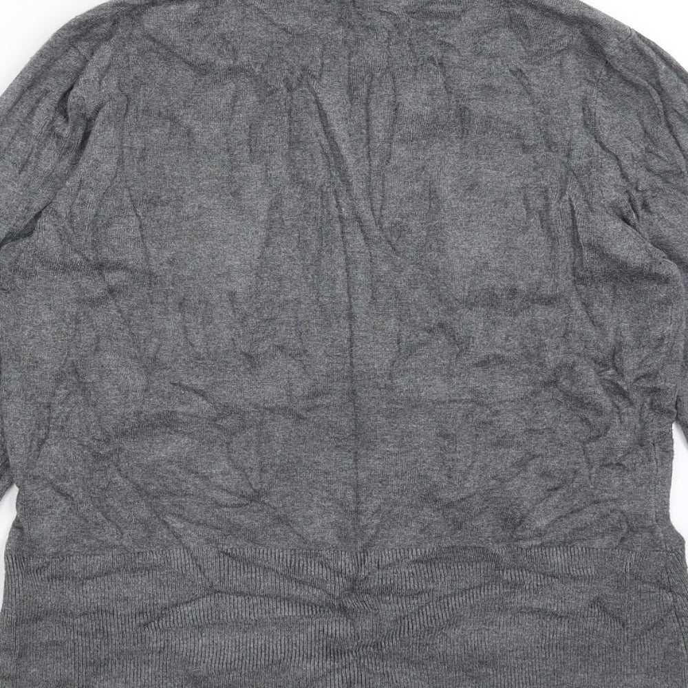 Brand and care label for Linea women’s grey knit jumper, size S