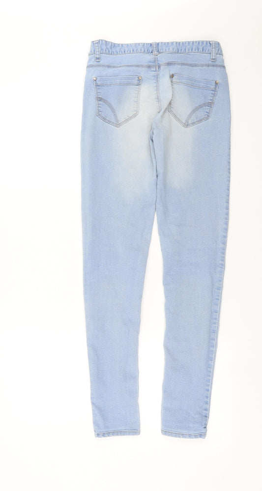 Primark Womens Blue Denim Skinny Jeans Size 8 L29 in