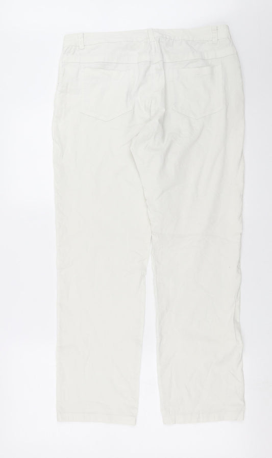 Niama Womens White Trousers Size 34 in L28 in