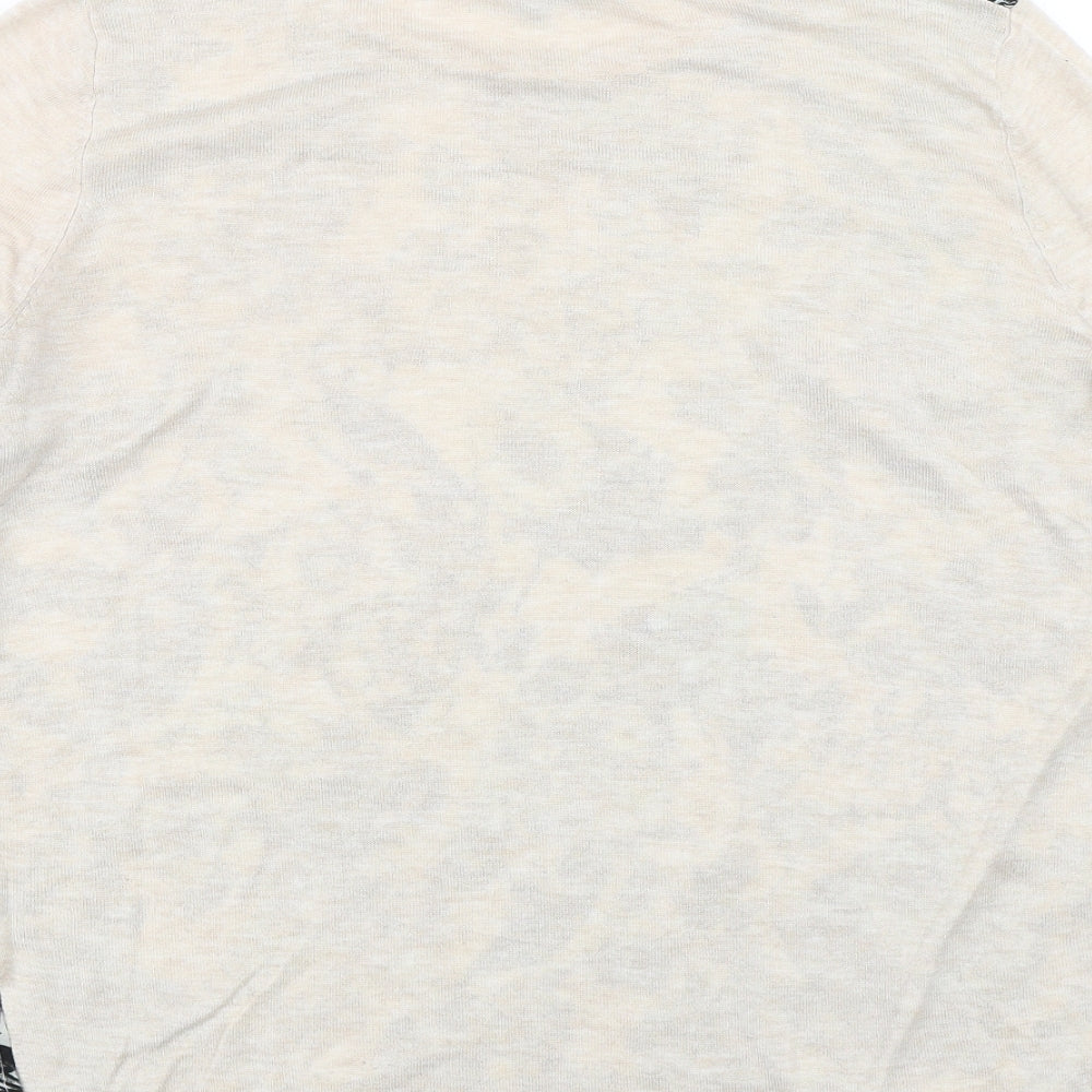 Womens UK Size M Warehouse Beige Pullover Jumper