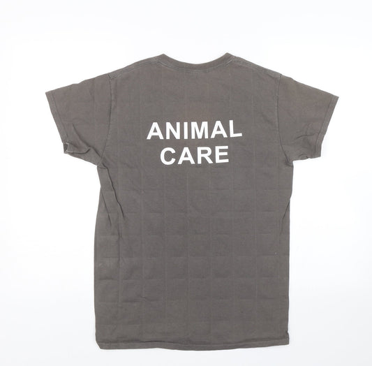 Gildan Womens Grey Basic T-Shirt Size S - Animal Care