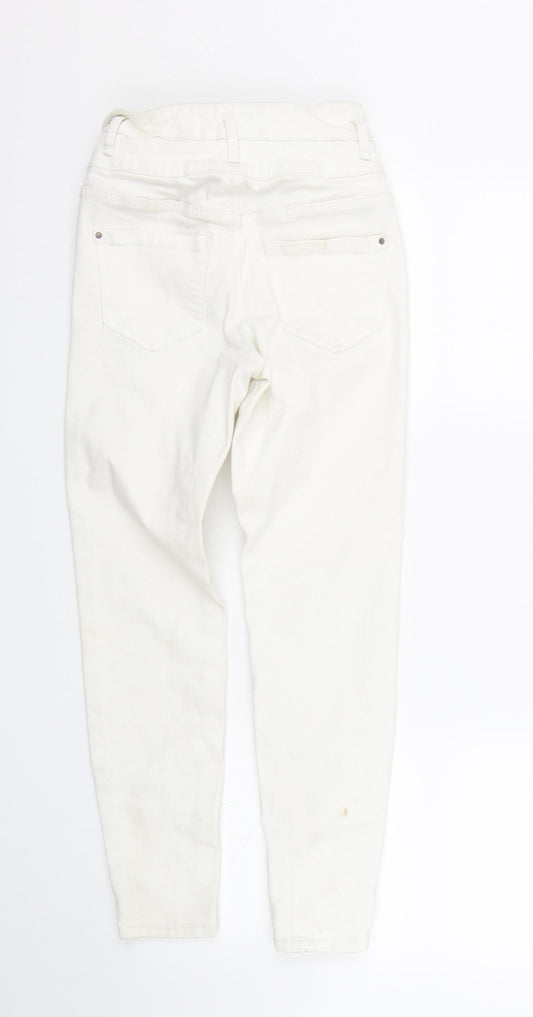 New Look Womens White Denim Skinny Jeans Size 6 L24 in