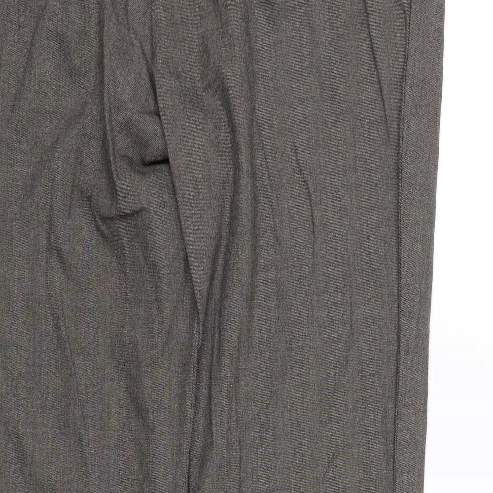 Womens UK Size 12 M&S Regular Fit Brown Trousers
