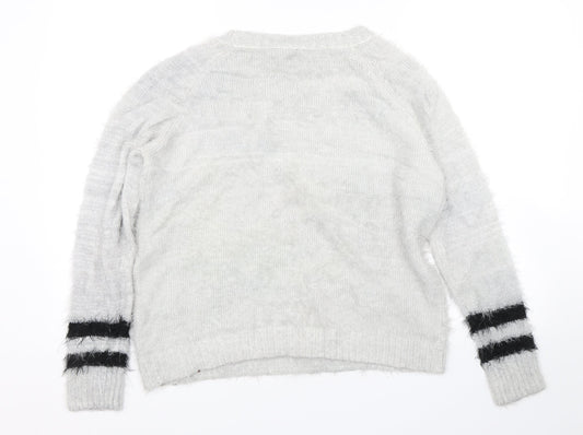 SPLASH Womens Grey Pullover Jumper Size 16