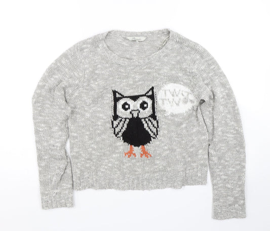 Womens UK Size S Peacocks Grey Pullover Jumper