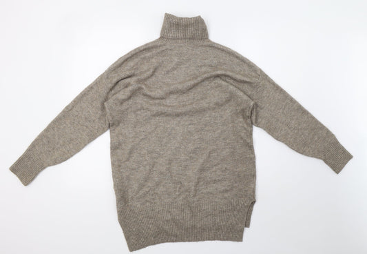 H&M Womens Grey Knit Henley Sweatshirt Size S