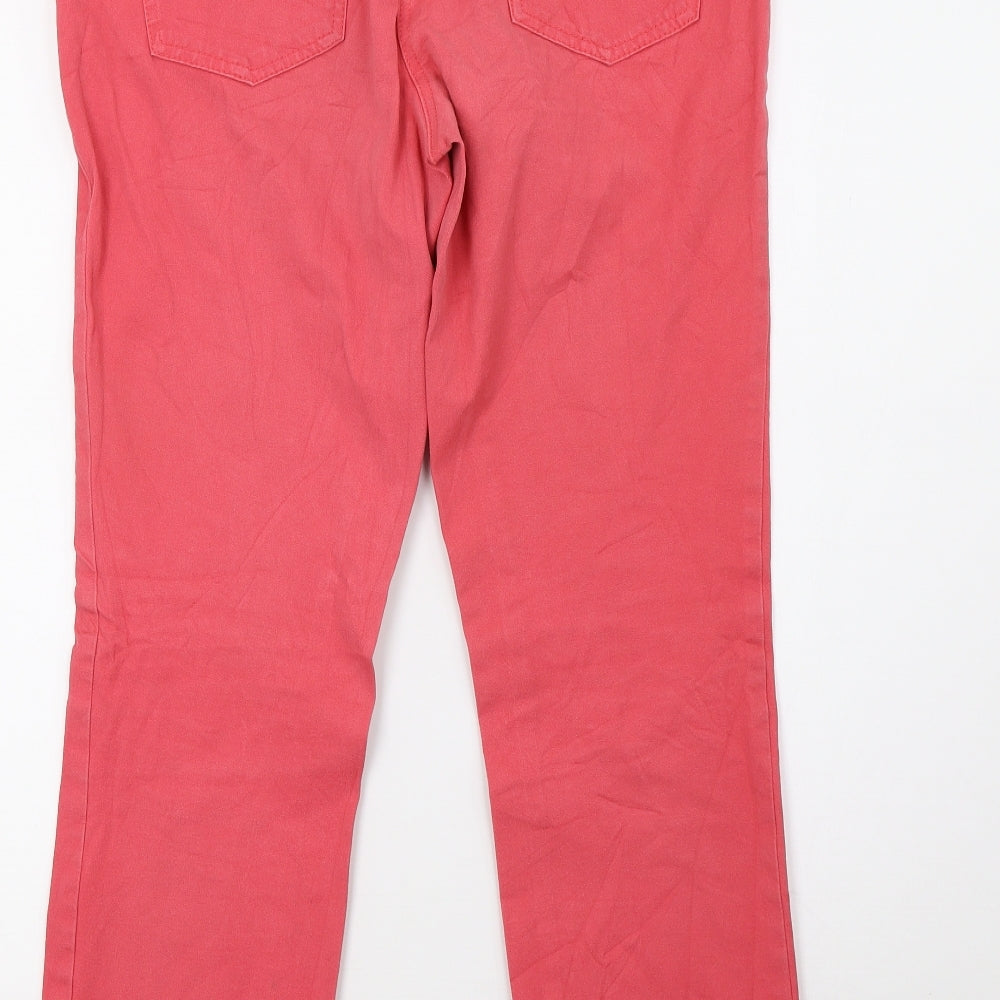 Vianni Womens Pink Denim Skinny Jeans Size 14 L30 in
