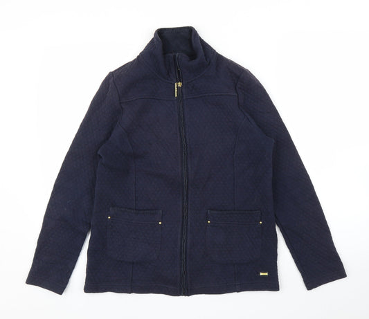 DASH Womens Blue Quilted Coat Size 10