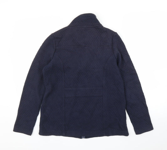 DASH Womens Blue Quilted Coat Size 10