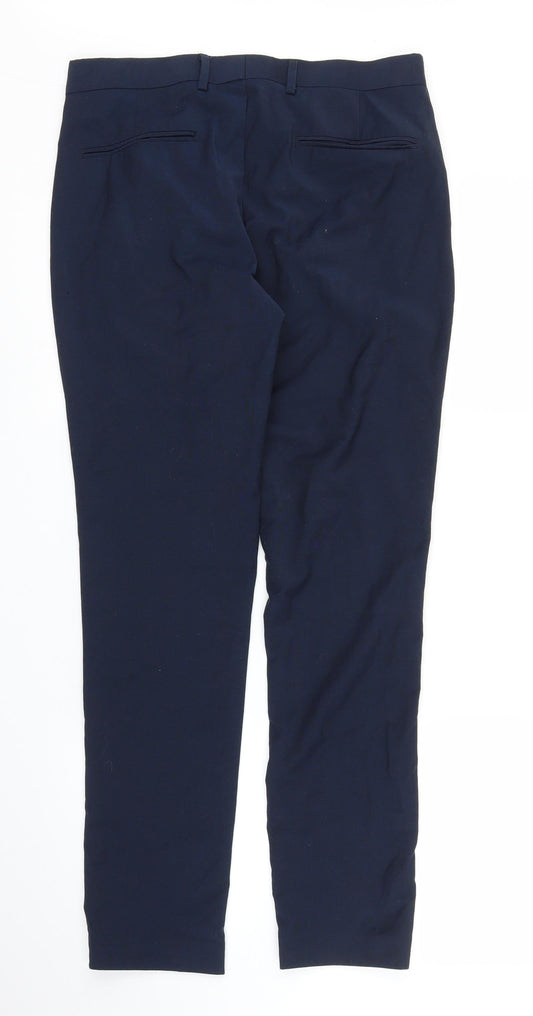 H&M Womens Blue Capri Trousers Size M L28 in
