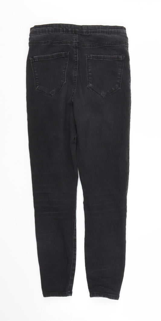 Primark Womens Black Denim Skinny Jeans Size 10 L24 in