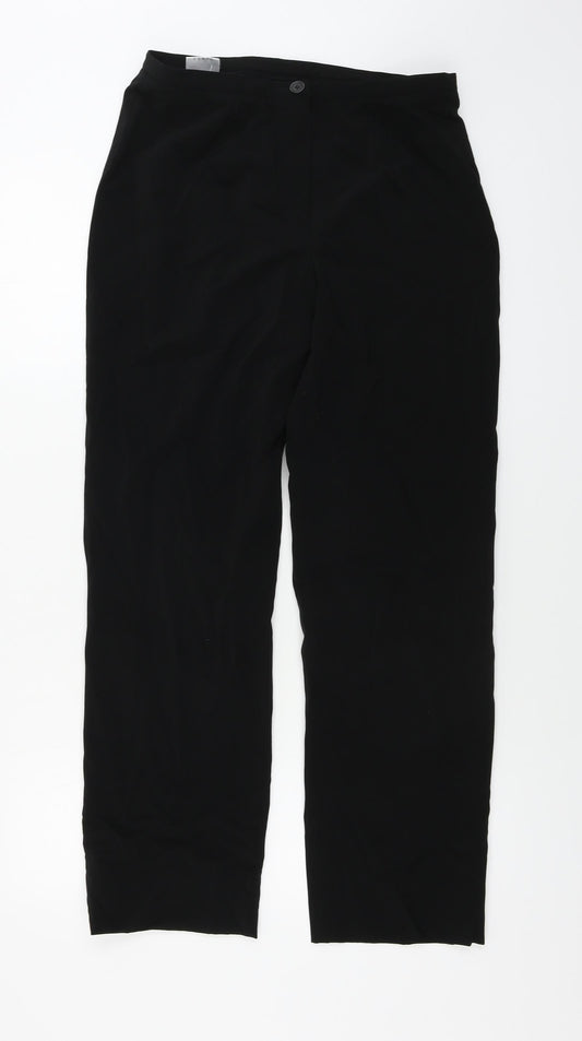 Basler Womens Black Trousers Size 10 L27 in