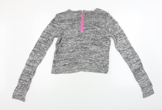 Womens UK Size S Hollister Grey Pullover Jumper