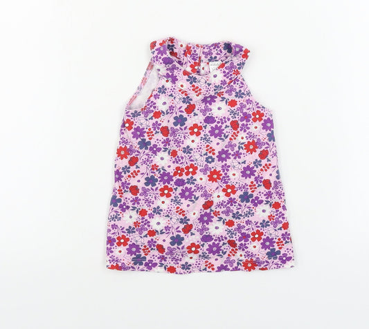 Mini Club Girls Pink Floral A-Line Size 3-6 Months
