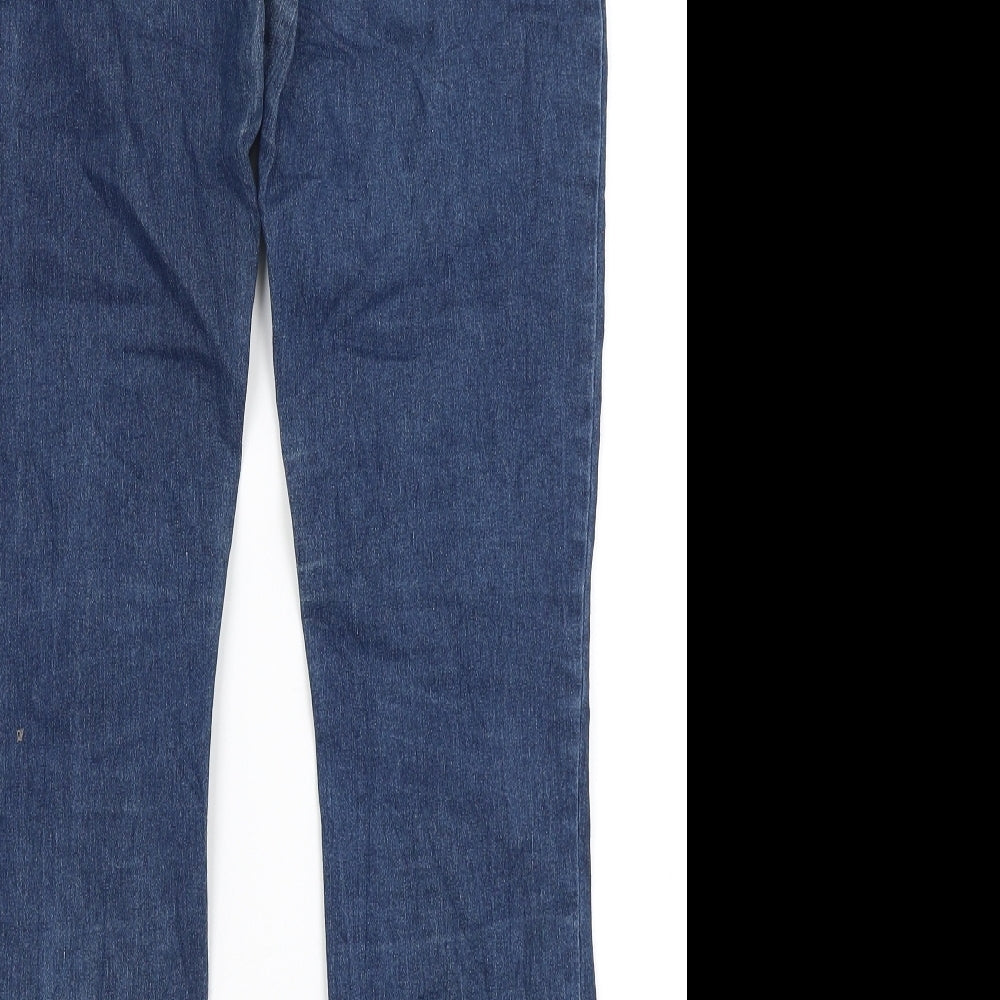 Womens UK Size 10 Preworn Regular Fit Straight Blue Jeans
