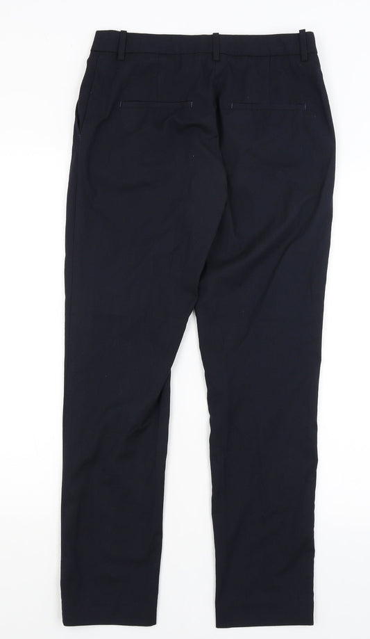 Womens UK Size 8 H&M Regular Fit Dress Pants Blue Trousers