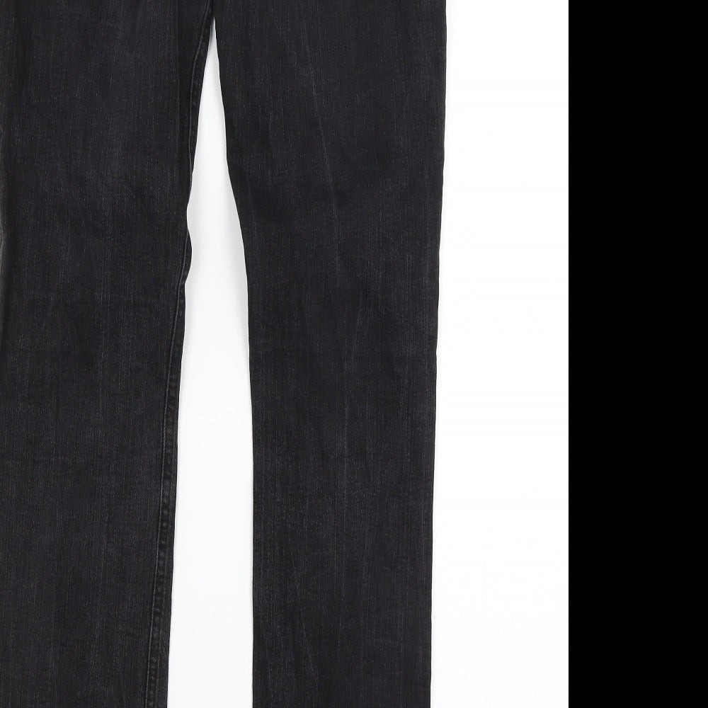 Womens UK Size 32 in Review Regular Fit Straight Black Jeans