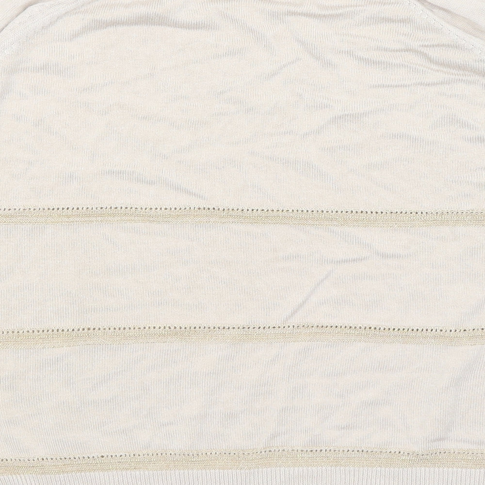 Autograph Womens Beige Basic T-Shirt Size 12