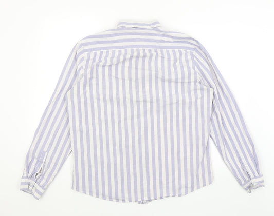 Mens UK Size L NEXT White Button-Up Long Sleeve Casual Shirt
