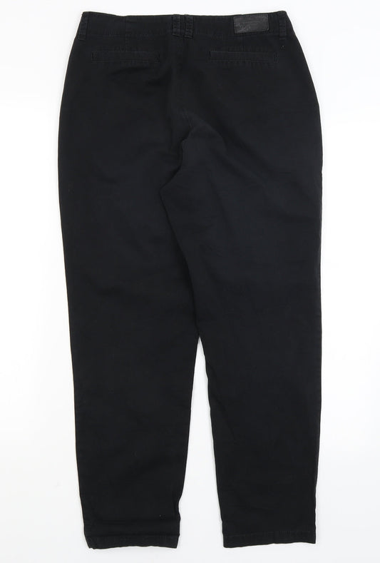 Charles Vogele Womens Black Chino Trousers Size 10 L26.5 in