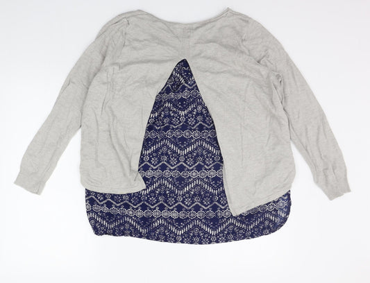 George Womens Grey Pullover Jumper Size 16