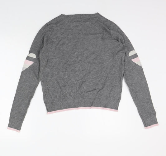 Womens UK Size S NEXT Grey Henley Jumper