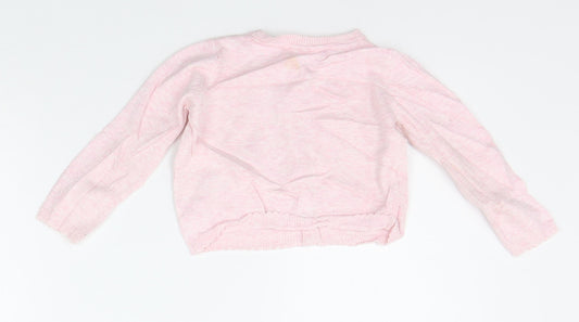 NEXT Girls Pink Cardigan Jumper Size 12-18 Months