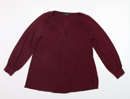 Womens UK Size 14 Evans Purple Basic Blouse