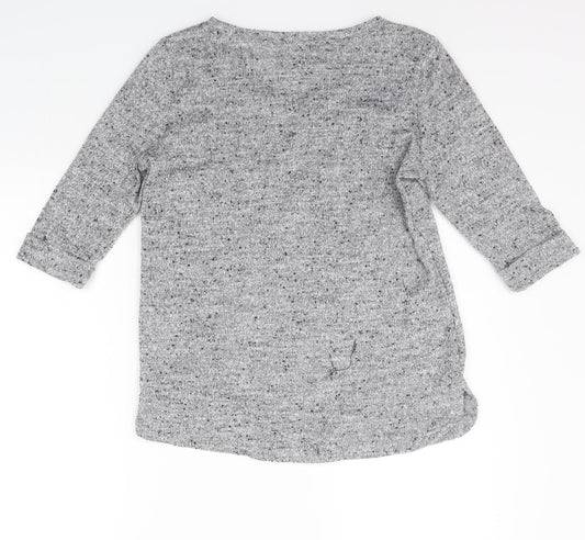 Womens UK Size 10 New Look Grey Pullover Jumper