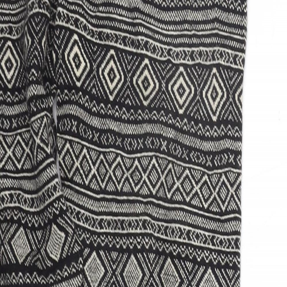 FOREVER 21 Womens Black Geometric Jogger Trousers Size M L25 in