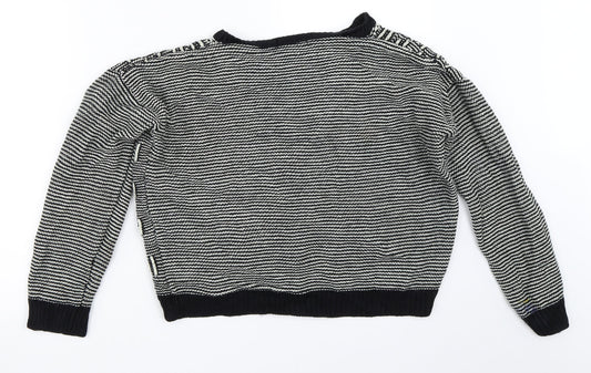 Womens UK Size XS Brave Soul Black Pullover Jumper