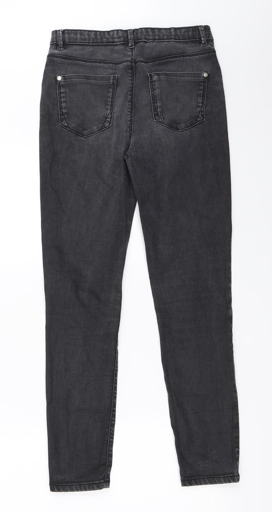 River Island Girls Black Denim Skinny Jeans Size 12 Years