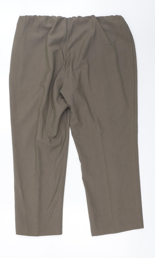 BM Womens Brown Capri Trousers Size 18 L25 in