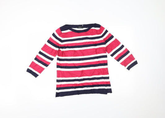 Womens UK Size 10 Papaya Multicoloured Basic Blouse