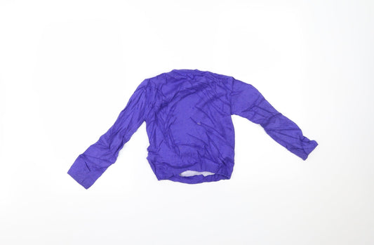 Marks and Spencer Girls Purple Basic Blouse Size 5-6 Years