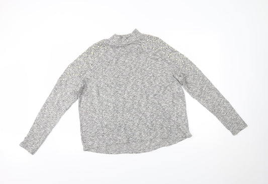 Womens UK Size S H&M Grey Basic Blouse