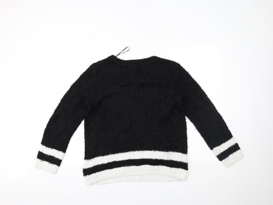 Womens UK Size XS H&M Black Pullover Jumper
