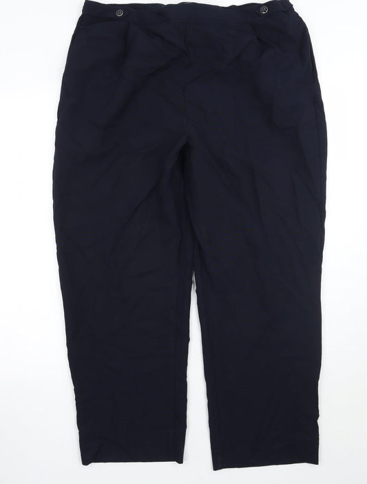 Bonmarché Womens Blue Trousers Size 18 L26 in