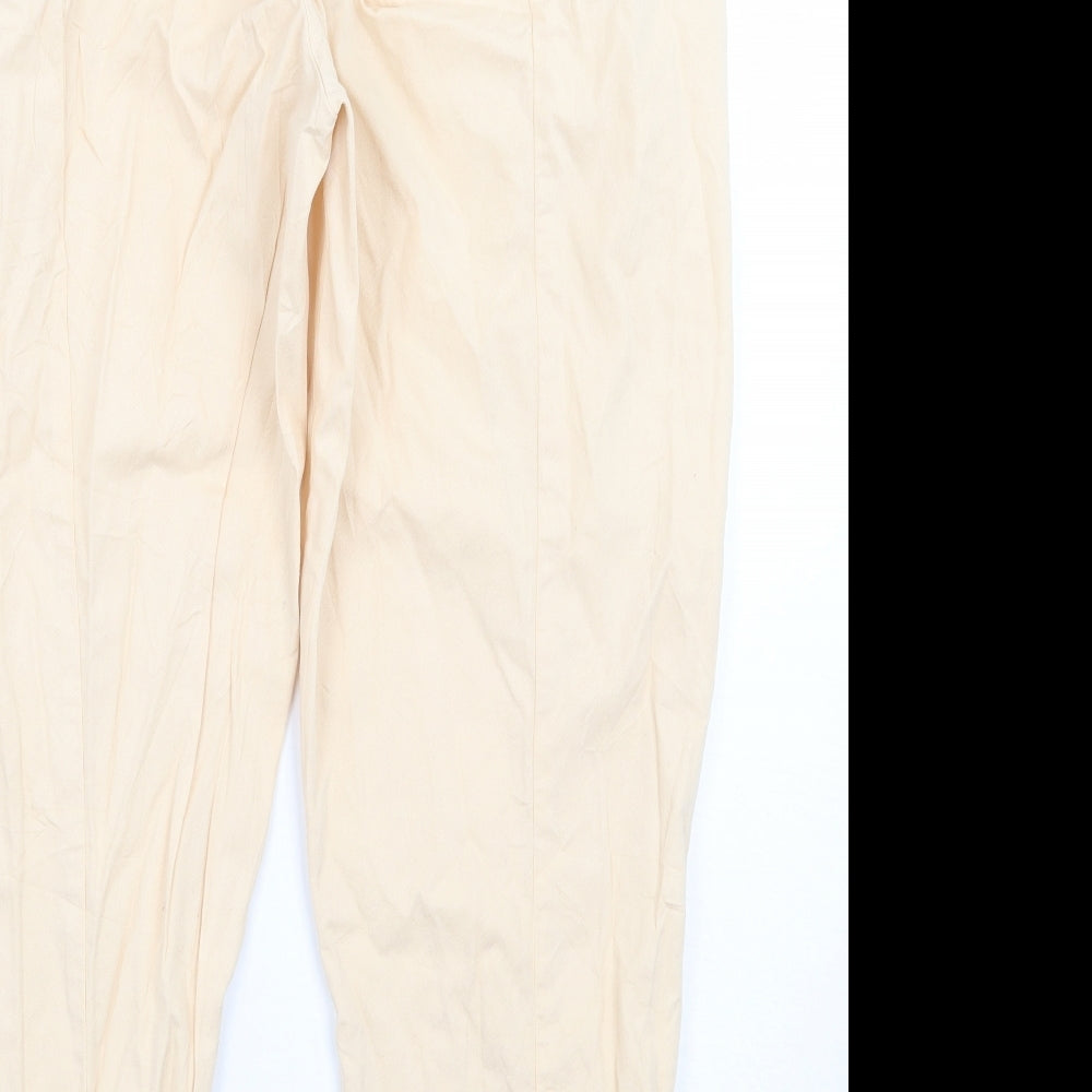 Miss Selfridge Womens Beige Trousers Size 14 L26 in